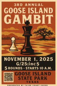 Read more about the article 3rd Annual Goose Island Gambit (Nov. 1)